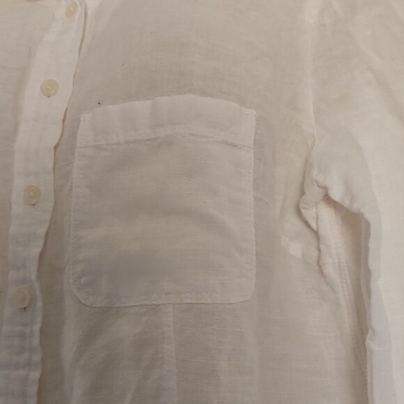 Banana Republic Women's Button-Down Long Sleeves Shirt White Small Petite - Picture 6 of 16